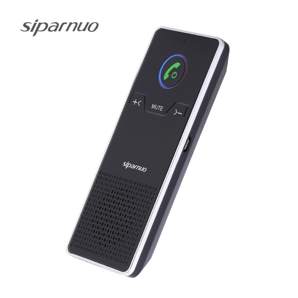 Siparnuo Aux Bluetooth Car Kit Sun Visor Hands Free Speakerphone with USB Bluetooth Voicture Handsfree Carkit