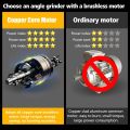 860W 100/125mm Brushless Cordless Impact Angle Grinder 4 Speed with Grinding Disc for Makita Battery Cutting Machine Polisher