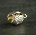 retro Handmade Brass creative pistachio nut craft DIY ornament Miniature Keychain ring Pendant accessories a3877