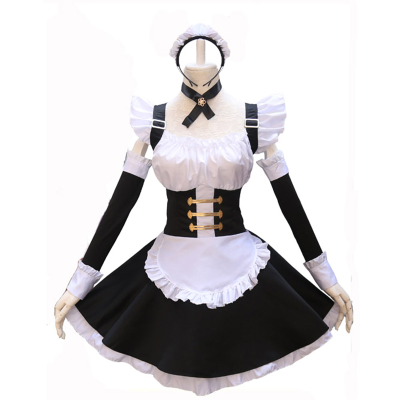 Fate Tomamo No Mae Costumes Cosplay Lolita Maid Dress for Girls Woman Waitress Maid Party Stage Costumes