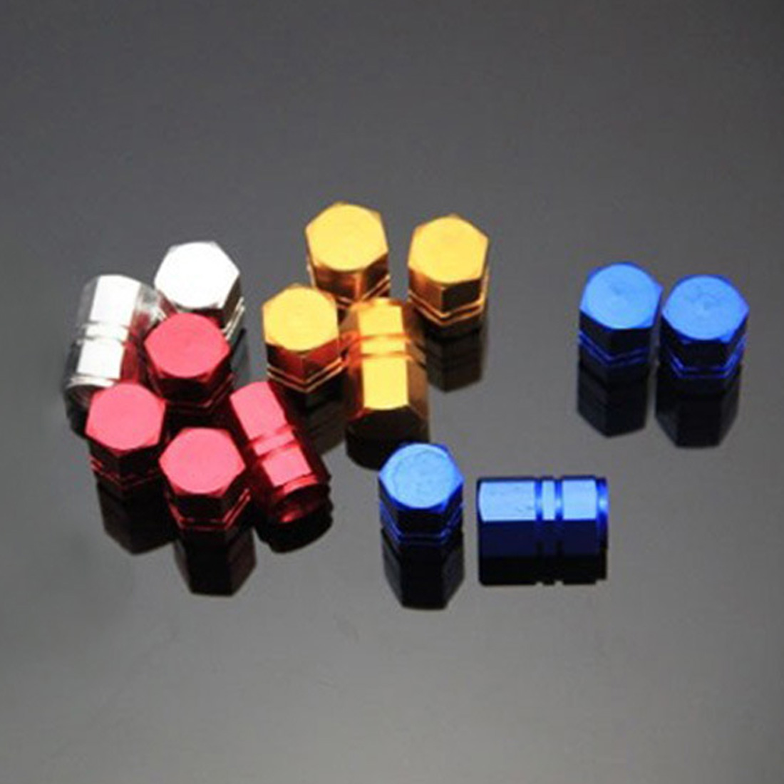 Hot Sale Theftproof Aluminum Car Wheel Tires Valves Tyre Stem Air Caps Airtight Cove 4pcs/set