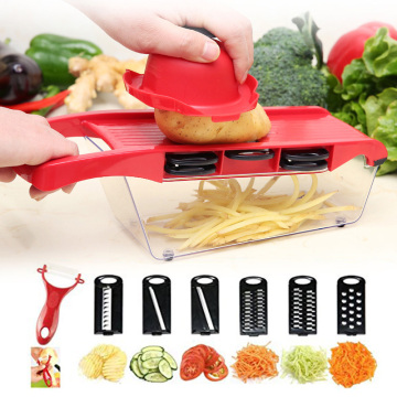 New Upgraded Multi-function Vegetable Slicer 6 In 1 Potato Fruit Melon Peeler Manual Vegetable Chopper Kitchen Accessories