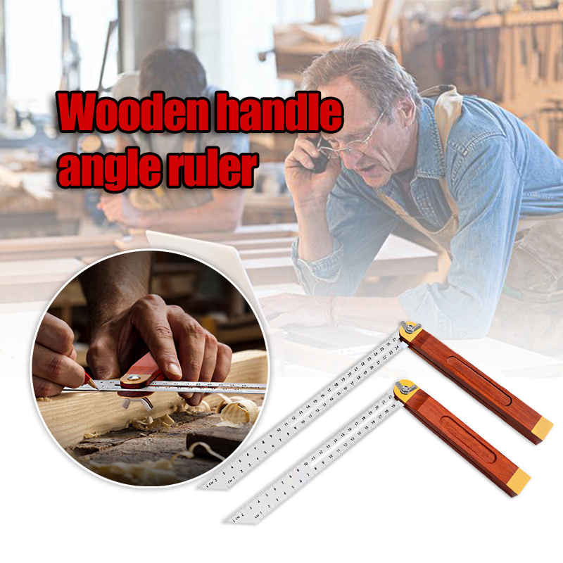Handle Stainless Steel Multi Angle Ruler Adjustable Sliding Bevel Carpentry Angle Finder Tool LB88