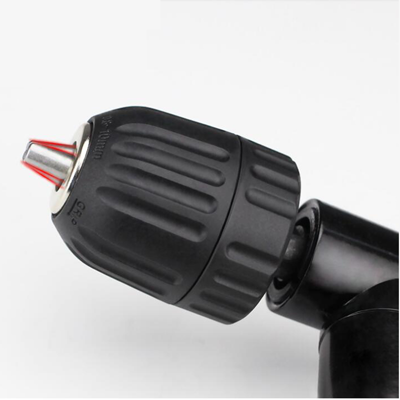90 Degree Right Angle Keyless Three Jaw Chuck Impact Drill Adapter Electric Power Drill Chuck Corner Extension Adapter