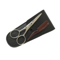 1 Set Mustache Eyebrow Trimmer Men Beard Scissors Stainless Steel Shear Cutter Care Accessary Scissors Comb Kit with Storage Bag