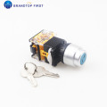 22mm LA38 2/3 Position with Key Knob Switch Self-locking/Self-reset Select Button Switch 10A/440V Rotary Switch