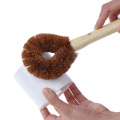 Coconut Palm Cup Brush Pot Brush Glass Decontamination Cleaning Brush Long Handle Bottle Brush Non-stick Skillet