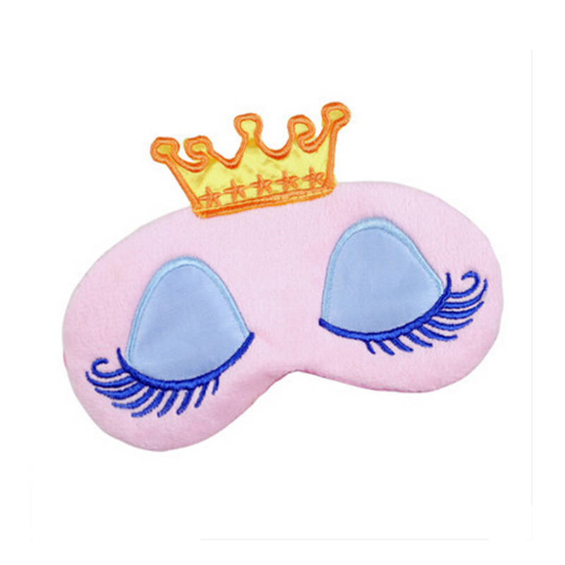 Pink Crown Cartoon Eyeshade Sleep Eye Cover Normal Eyeshade Eye Blinder Sleeping Eye Mask Eye Care Tool
