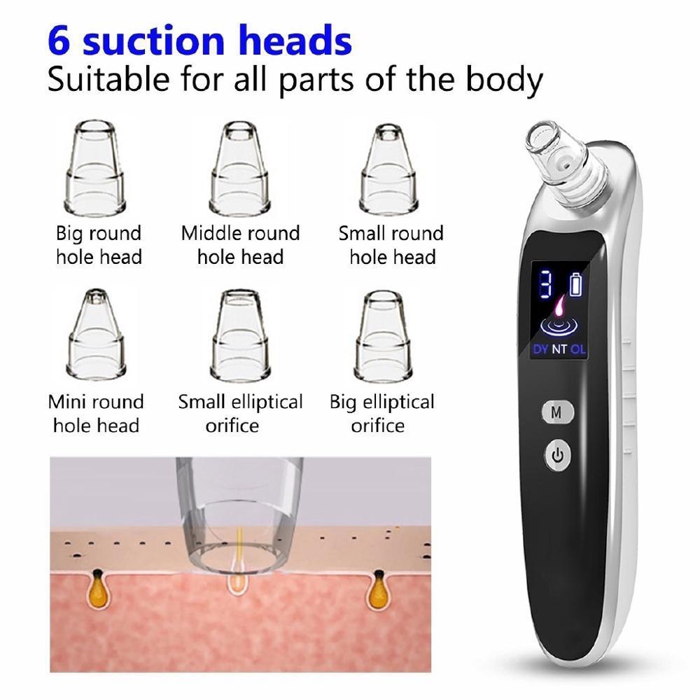 Electric Acne Blackhead Remover Vacuum Suction Face Pimple Extractor Tool Black Spots Facial Pores Cleaner black head remover