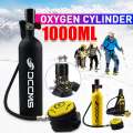 1L Scuba Diving Cylinder Mini Oxygen Tank Set Respirator Air Tank Hand Pump for Snorkeling Breath Diving Equipment