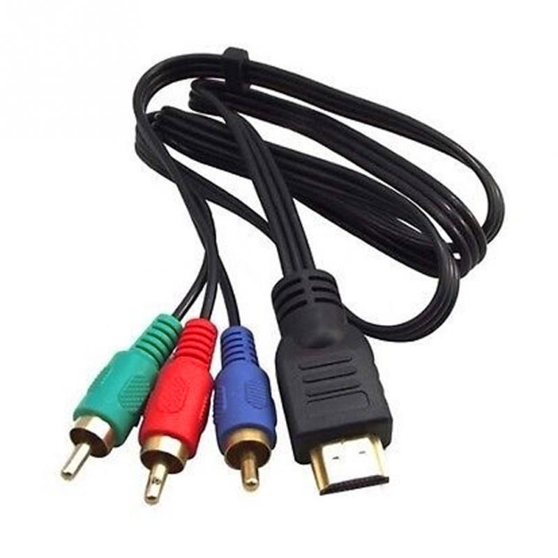 1M HDMI-compatible To 3 AV Audio Video Cable Cord Adapter Convert Cable For TV HDTV DVD 1080P #06