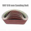 10Pcs 100*610 mm Sanding Belt 4"*24" Abrasive Band 100*610mm Aluminium Oxid For Wood (Grit 36 40 60 80 100 120 180 240 320 400)