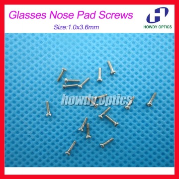 500pcs Size 1.0x3.6mm Eyeglass Glasses Screws Nose Pad Screw with 