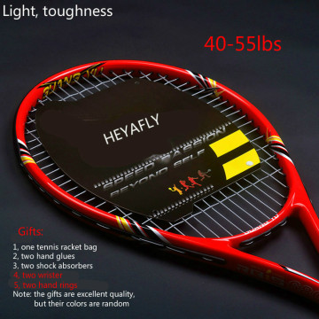 Amateur high grade tennis racket with carbon net racket racquet Gifts 1 racket bags and 2 shock absorbers men and women racket