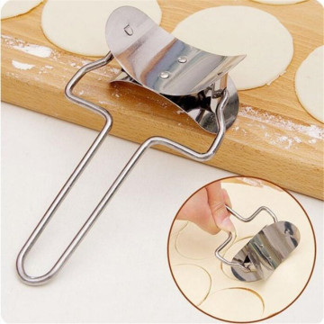 1Pc Stainless Steel Dumpling Wraper Mould Dough Circle Roller Machine Dumpling/Pie Maker Pastry Cutters Cooking Tools