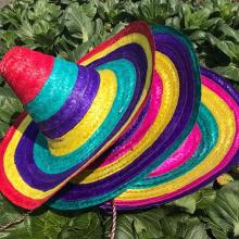 Mexican Hat Natural Men Straw Mexican Sombrero Hat Women Colorful Birthday Party Hats Sombrero Hat Straw Hat Party Costume