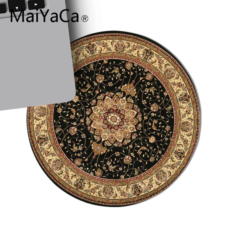 MaiYaCa round Persian Carpets pattern Comfort Round Mouse Mat Gaming Mousepad Computer Peripherals Keyboard Pad Home Gifts Mat