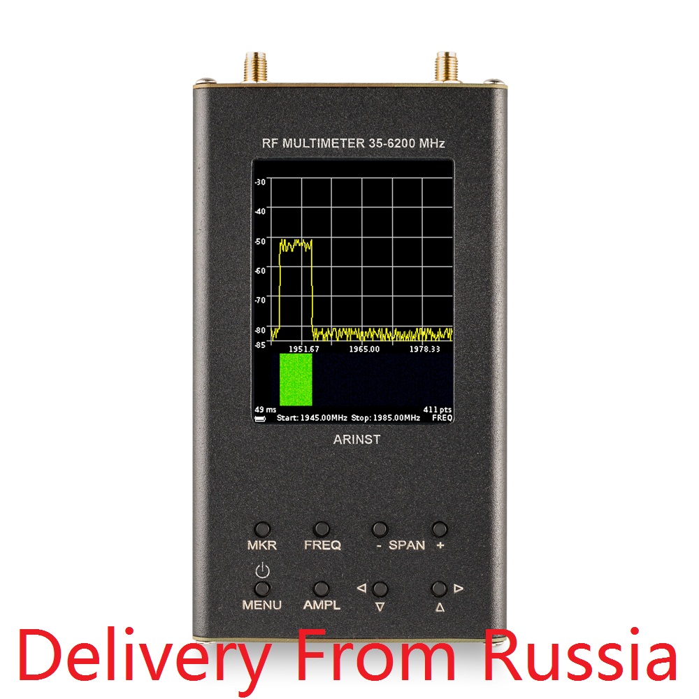 Portable RF Spectrum Analyzer Arinst SSA-TG R2S With Tracking Generator 6.2 GHz With Touchscreen