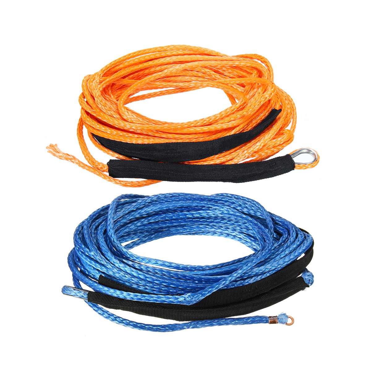 15mx5mm/5.5mm/6mm Winch Rope Towing Cable String Line Synthetic Fiber 5500lbs/7000lbs/7700lbs For Jeep ATV UTV Off-road