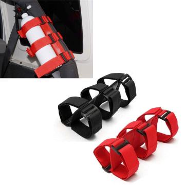 Nylon Bar Fire Extinguisher Holder Strap Safety Protection Kit for Jeep Wrangler TJ YJ JK