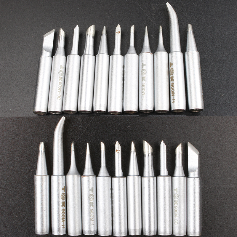 10pcs/1set Soldering Iron Welding Tips For TGK-900M 907 913 951 933 376 Series Lead-free Process Smooth Soldering Tips