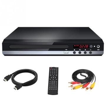 Multi Format Karaoke US Plug USB VCD Remote Control MIC Input CD DVD Player For TV With Cable Easy Install Home Portable