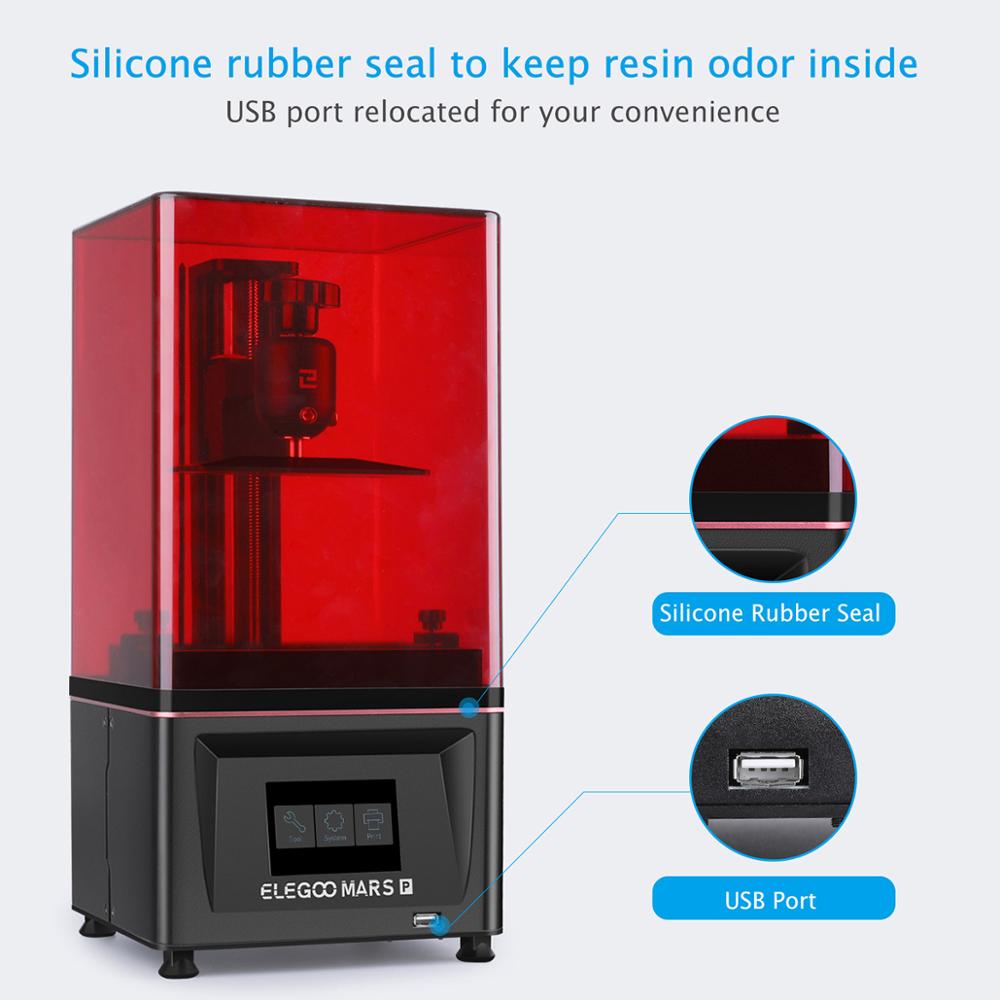 ELEGOO Mars Pro 3D Printer SLA UV Photocuring LCD 3D Printer Resin 3D Printer Impresora 3D Black 3D Drucker
