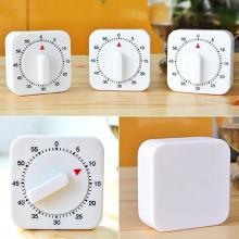 60 Minutes Kitchen Timer Count Down Alarm Reminder White Square Mechanical Timer Home Kitchen Reminder Tool Dropshipping