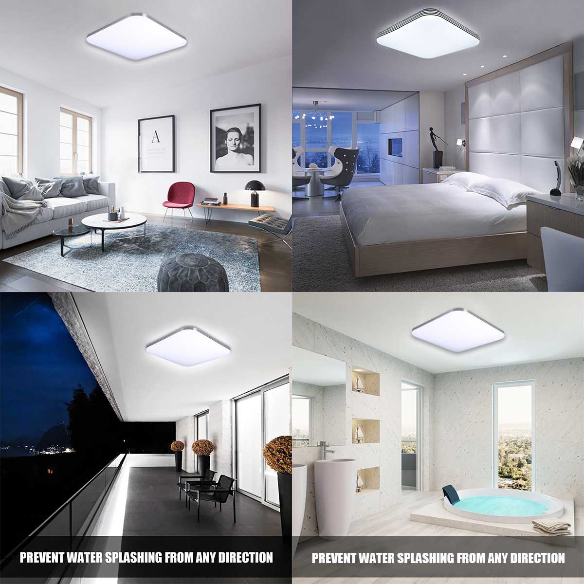 AUGIENB 1600LM 16W 5000K LED Ceiling Lights Modern Lamp Living Room Lighting Fixture Bedroom Kitchen Surface Mount Flush Panel