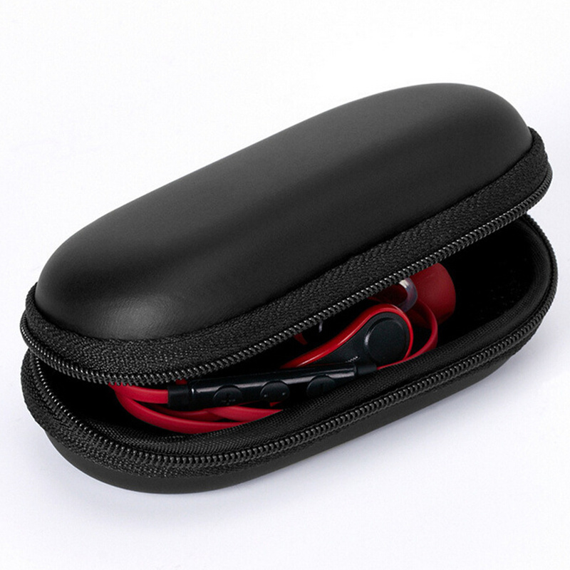 Mini Zipper Earphone Box for Headphone Cellphone USB Chargers Cables Holder Mp3 Mp4 SD Card Bag Storage Case EVA Key Wallet Bag