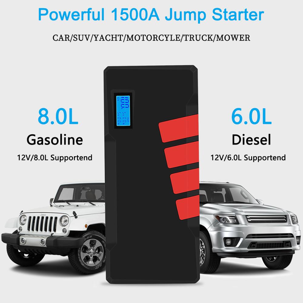 AsperX Jump Starter Car Booster Battery Starter Emergency Charging Device Car Large Power Bank 20000mAh Launcher for Car