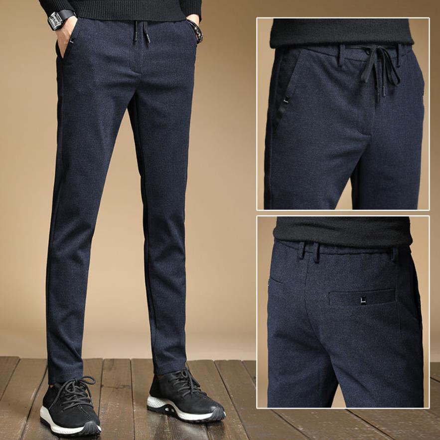 2020 New Spring Pants Men Fashion Commerce Casual Pants Men Straight Business Suit Trousers brand Mens Pants Size 38