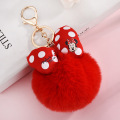 Disney 23 Color Minnie Key Chain Cartoon Polka Dot Bow Pom-Pom Key Ring Pendant Car Bag Ornament Fashion Parts Toy