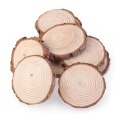 10pcs7-9cm Fuhaieec Unfinished Natural Wood Circles with Tree Bark Log Discs for DIY Craft Christmas Rustic Wedding Decor