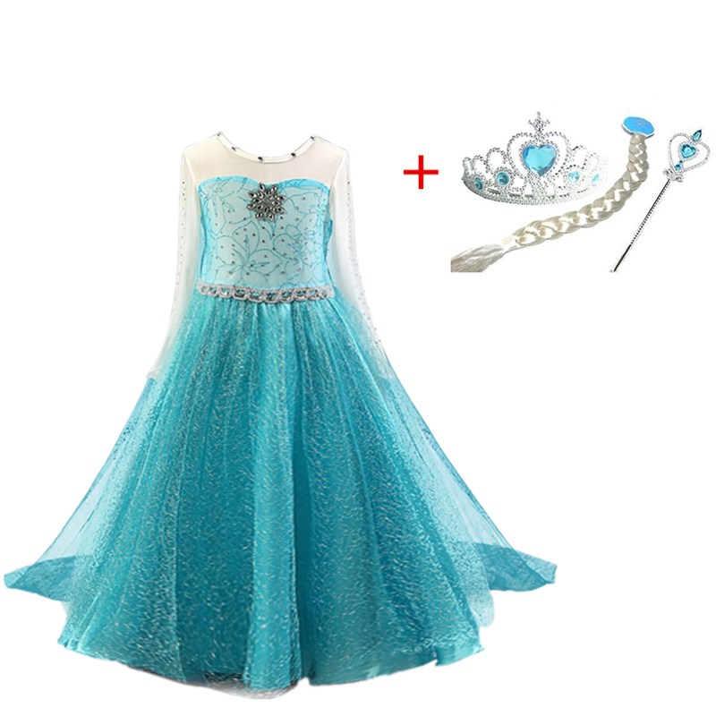 Dress Halloween Girl Costumes For Kids Winter Full Sleeve Clothing Party Dress Up For Cosplay Christmas Princess Costume