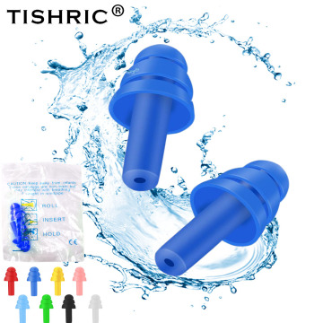 TISHRIC 10 Pairs Noise Cancelling Earplug Soft Foam Anti-noise Earplug Swimming Silicone Earplugs Hearing Protection For Sports