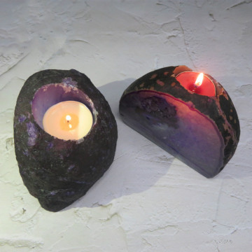 Agate Candle Holder Creative Romantic Dinner Props Natural Marble Shooting Props Wedding Gift Candle Holder Decoration