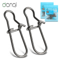 DONQL 20/50/100pcs Fast Clip Lock Fishing Connector Stainless Steel Safety Pin Swivel Fishing Tackle Tool for Lures Fishhooks
