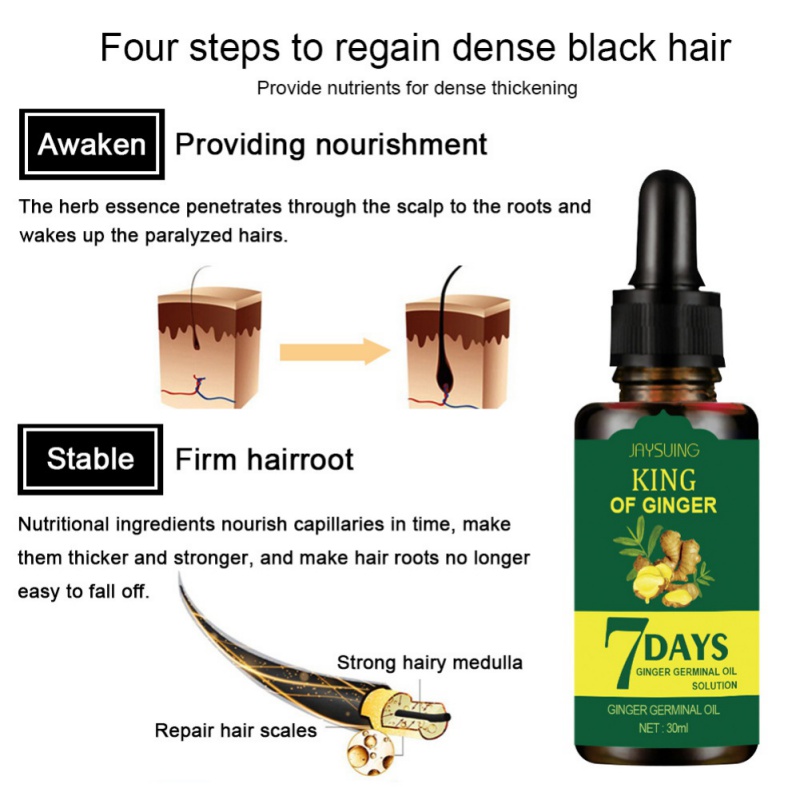 Hair Loss Treatment, Ginger Hair Growth Serum, Refreshing Oil Control Shampoo For Thicker Healthier Hair Care For Men And Women