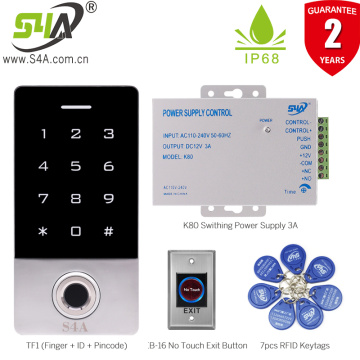 Fingerprint Reader for Outdoor Access Control Keypad Waterproof System Fingerprint RFID Door Lock Access Control System Kits