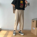 Casual Pants Men Loose Straight All-match Ankle-length Cargo Wide-leg Mens Trousers Ins Solid Simple Trendy Oversize 3XL Korean