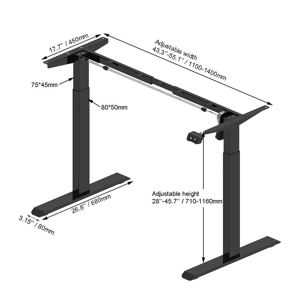 Height Adjustable Smart Desk