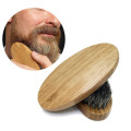 New Arrival Mens Boar Hair Bristle Hard Round Wood Handle Beard Mustache Brush Set maquiagem