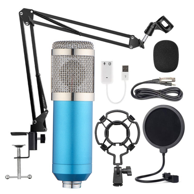 BM-800 Hanging Microphone Kit, Live Broadcast Recording Large Diaphragm Condenser Microphone Set