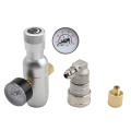 Mini CO2 Charger Stainless Steel Gas ball lock fitting Portable Beer Keg CO2 Regulator,3/8" thread co2 thread Suitable fo picnic