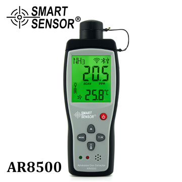 SMART SENSOR Handheld Ammonia Gas Detector NH3 Gas Analyzer Meter Range 0-100PPM Sound Light Alarm AR8500