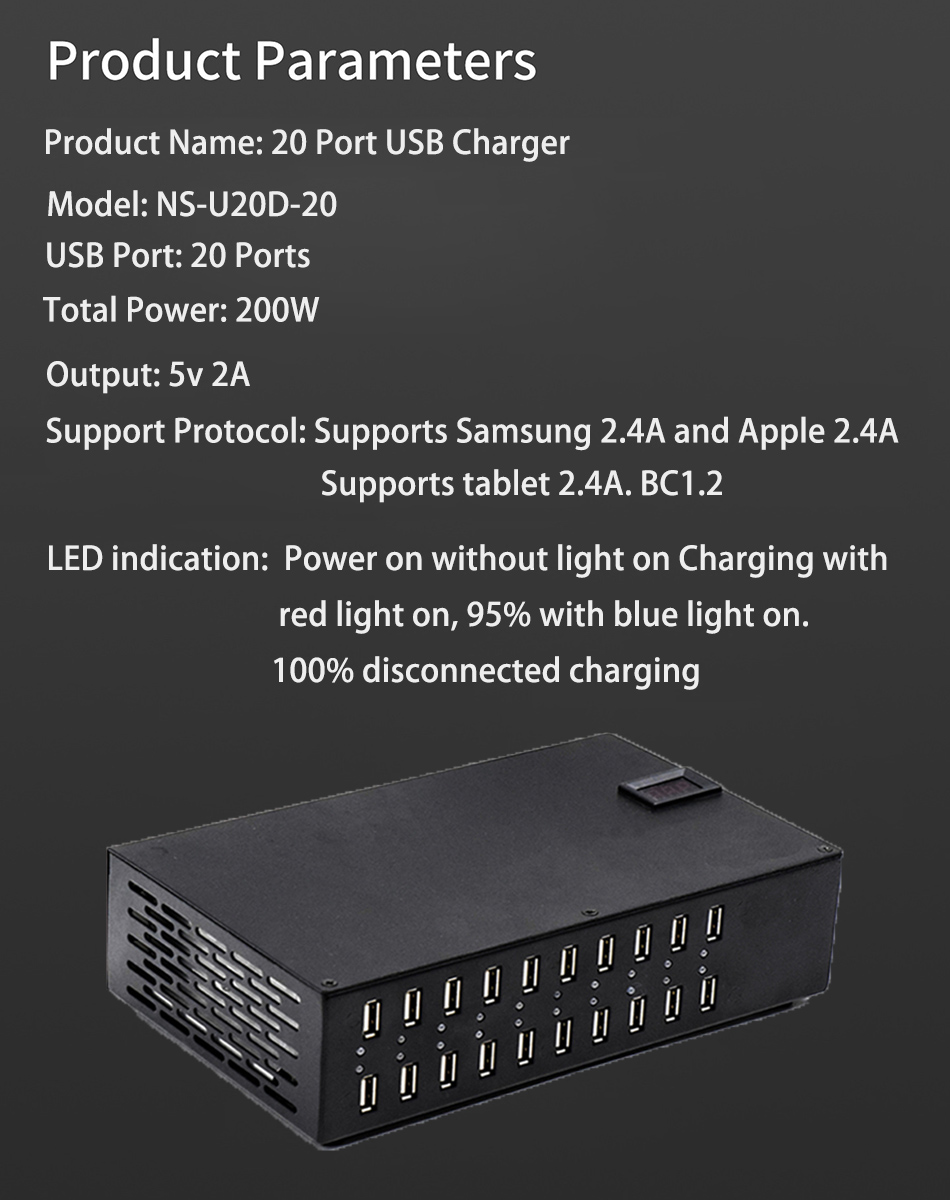 20 Port USB Charger