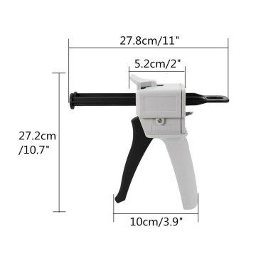 50ml AB Epoxy Sealant Glue Applicator Glue Adhensive Squeeze Mixed 1:1 Manual Caulking Gun Dispenser