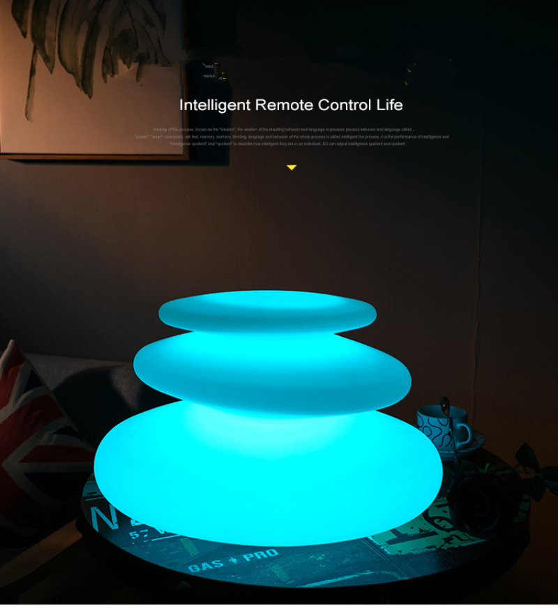 Creative remote control Simulation stone LED light Landscape yard lawn lamp Interior decorative lamp Creative floor lamp light
