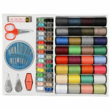 64 Rolls Sewing Machine Line Thread Spool Set Bobbin Cotton Reel Needle Tape Kit for Home DIY Apparel Sewing & Fabric TB Sale